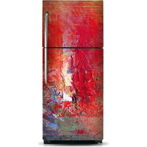 Wholesale 3D Abstract Painting SelfAdhesive Dishwasher Refrigerator Freeze Sticker Art Fridge Door Cover Wallpaper