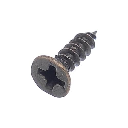 Bronze Iron Flat Round Head Phillips Screws Fit Hinges Recessed Countersunk Self-Tapping Screws,M2*6,5000pcs