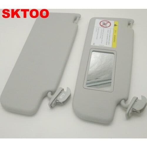 SKTOO sun visor for 2009-2015 Volkswagen Bora visor Sunshade with cosmetic mirror sun visor gray