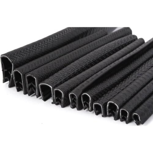2 M Black U-Shaped Rubber Edge Protector Auto Door Car Door Sealing Strips Soundproof Anti-Dust EPDM Rubber sealing stripe