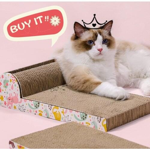 High-quality Cat Scratching Corrugated Board Grinding Claw Plate pet Interactive toy Nail care Nail grinding Pet bed Catnip