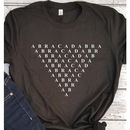 Humor ABRACADABRA Magic Women t-shirt Summer Short Sleeve Cool T-shirt Trendy Plus Size Tumblr Everyday t-shirt Gift For Her New