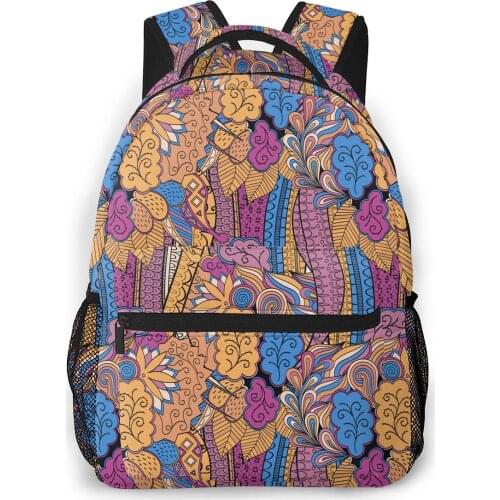 OLN Women Backpack Bag for Teenage Girls Neat Even Harmonious Doodle Algae Sea Laptop Notebook Bagpack Travel Back Pack 2021