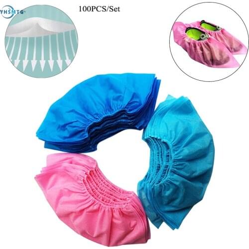 Shoe Covers Disposable 100pcs Non-slip Boots Cover for Dirt Boot Anti-Slip Footwear Protector Women Children Protection Floor