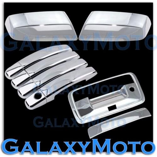 XYIVYG 14-15 for Chevy Silverado 1500 Chrome Mirror+4 Door Handle+Tailgate+Camera Hol Cover