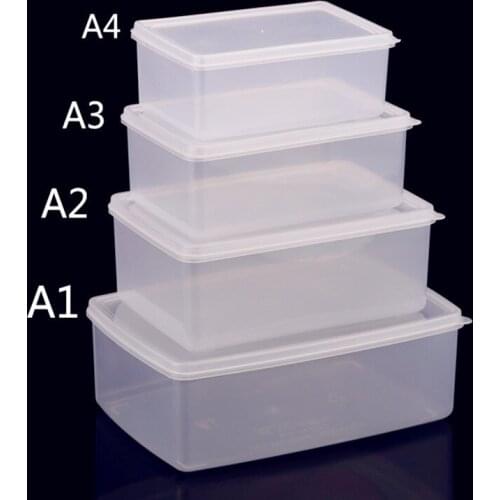 2017 The rectangle transparent food grade plastic crisper Sealed refrigerated box Pulp refrigerator food storage box