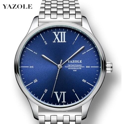 Mens Watches Men Luxury Brand YAZOLE Mens Business Watches Waterproof Full Stainless Steel Quartz Mens Watch Relogio Masculino