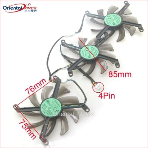 3pcs/Lot T129215SU 12V 0.50AMP VGA Fan For LEADTEK GTX1080ti WINFAST HURRICANE Graphics Card Cooling Fan 4Wire 4Pin