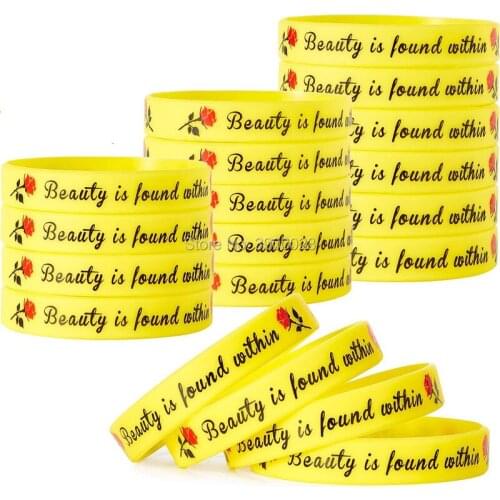 300pcs Rose beauty silicone wristband bracelet free shipping