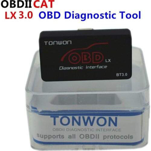50pcs DHL TW TONWON LX BT 3.0 Bluetooth 3.0 Android Torque App OBDII Scan Tool Better Than Icar2 Elm 327