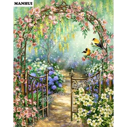5D DIY Diamond Painting Flower arches Embroidery Full Square Diamond Cross Stitch Rhinestone Mosaic Painting Home Decor MH042