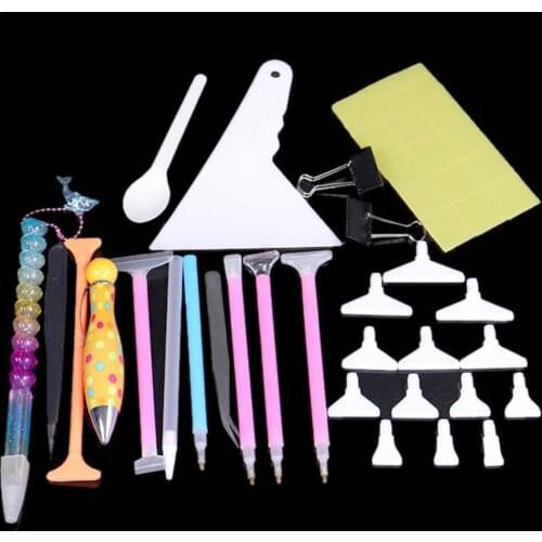 Diamond Painting Tools Tweezers/pen/glue/Plastic Tray/Fix board Set DIY Diamond Embroidery Cross Stitch Sewing Accessories Tool