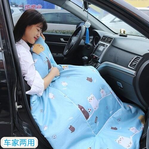 Car pillow quilt dual-purpose lumbar car blanket foldable multi-function air-conditioning quilt cushion car supplies