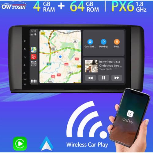 9" Android 10.0 PX6 4G+64G Car Multimedia Player For Mercedes Benz R Class W251 R320 R500 GPS Navi Radio Carplay Bluetooth 5.0