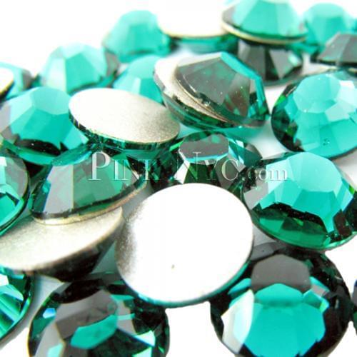 Free Shipping! 1440pcs/lot,ss20 (4.8-5.0mm) emerald color Flat Back Nail Art Non Hotfix Beads