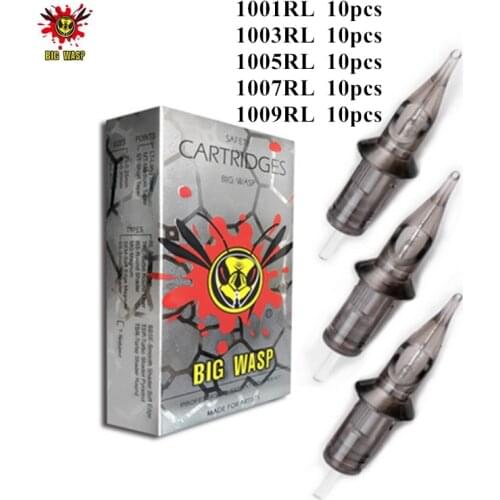 BIGWASP Mix 50pcs/box Assorted Tattoo Needle Cartridges Round Liner 1001RL 1003RL 1005RL 1007RL 1009RL Tattoo Supplies