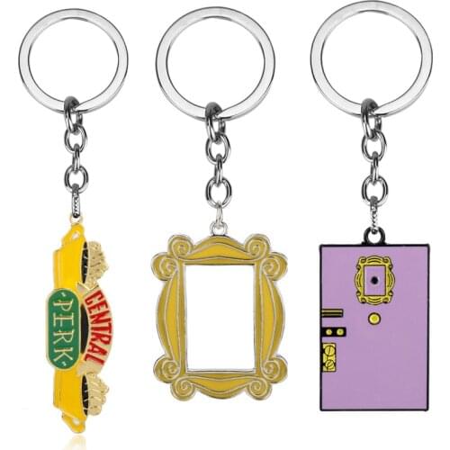 Friends tv show accesorios friends keychain central perk photo keyring Jewelry Gift for friends wholesale friend