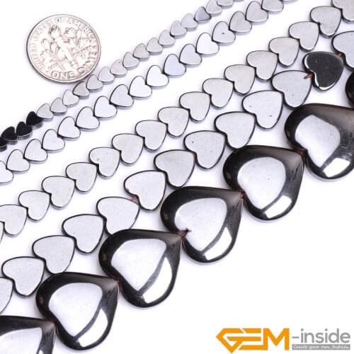 Natural Non-Magnetic Hematite Love Bead For Jewelry Making Strand 15 Inch DIY Jewelry Accessorries Loose Spacer Bead For Gifts