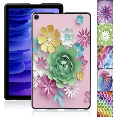 3D Printing Series Tablet Case for Samsung Galaxy Tab A7 10.4 Inch T500 T505 Durable Slim Protective Shell + Free Stylus