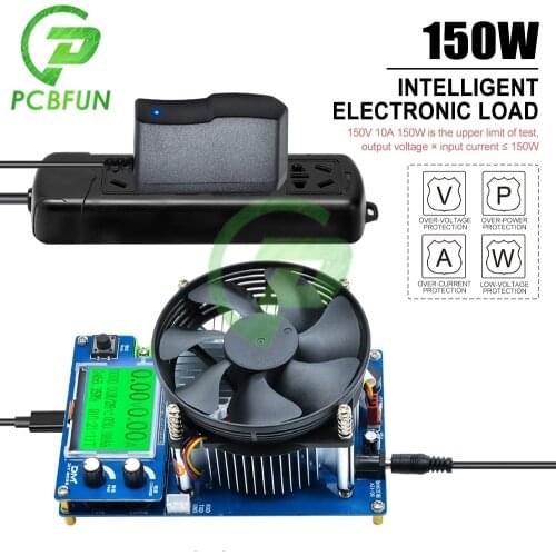 150W Digital Battery Capacity Tester Electronic Load Intelligent Adjustable Constant Current Discharge Resistance Power Monitor