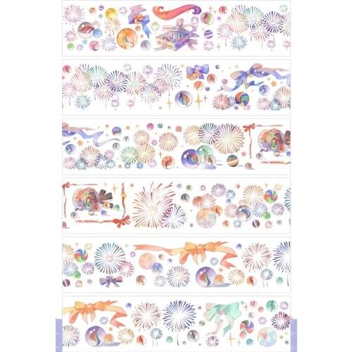 Colorful Glaze Washi Tape for Card Making Bullet Journal DIY Scrapbooking Decorative Sticker