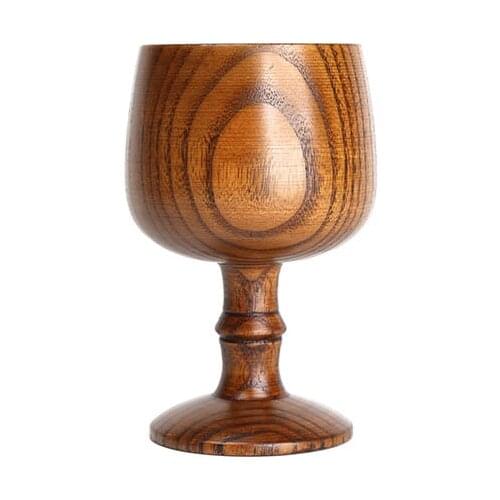 200mL Hand-made Jujube Wood Wine Goblet Water Cup Barware Kitchen,Dining & Bar 12X7cm LBShipping