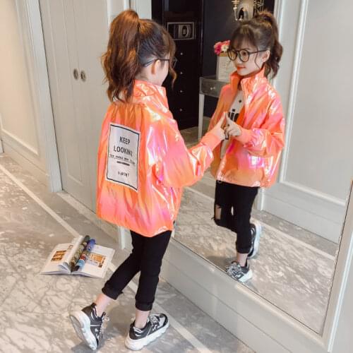 Childrens Clothing Jacket for Girls Spring and Autumn Western Fashion Colorful Blouse Windbreaker Trench Coat Fall Clothes