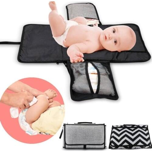 OLOEY Waterproof Changing Pad Diaper Travel Multifunction Portable 3 in 1 Baby Diaper Cover Mat Folding Diaper Bag Convenience