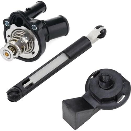 For Ford Fox MK2 2005-2007 Hood Lock Connecting Rod Hood Lock Lever Base & Thermostat Engine Coolant for Mazda Ford