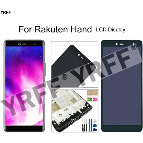 For Rakuten Hand LCD Screens With Frame LCD Display Touch Screen Digitizer Assembly Panel Sensor Phone Repair Sets Tested