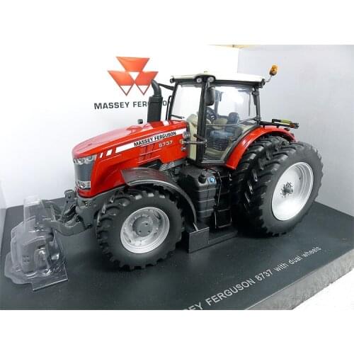 UH 1:32 4261 MF 8737 w dual wheel Tractor Alloy Metal Diecast Cars Model Toy Vehicles For Children Boy Toys