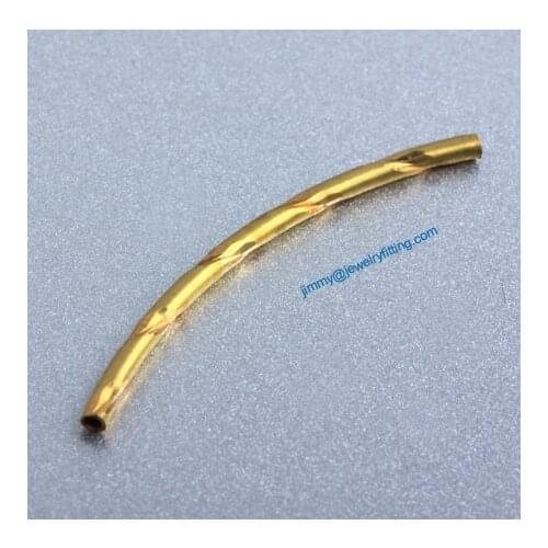 Jewelry findings metal tube beads spacer beads Carved tube Beads for jewelry making diy 1*10*0.6MM
