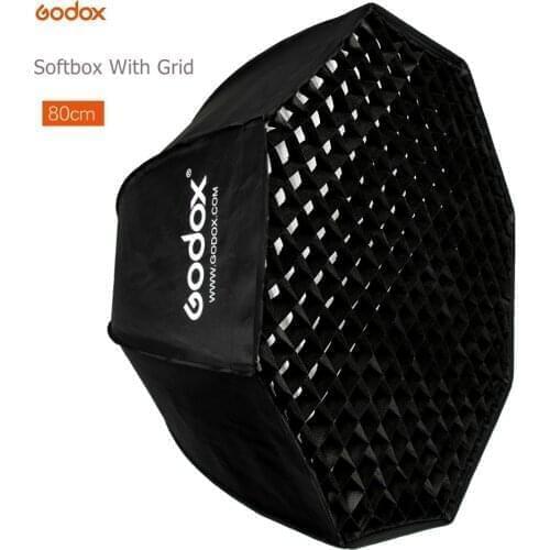 Godox 80cm Umbrella Softbox Portable Octagon Reflector with Grid Honeycomb Soft box for godox TT600 TT685 YN560 III IV Flash