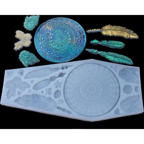 Crystal Epoxy Resin Mold Dream Catcher Casting Silicone Mould DIY Crafts Tool