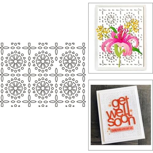 2021 New Rectangle Background Metal Cutting Dies For DIY Craft Embossing Pattern Making Greeting Card Scrapbooking No Stamp Sets