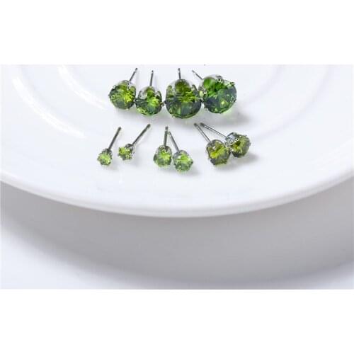 Fashion tud Earrings Set For Women Mixed Crystal Heart Metal Ball Earrings Wedding Bride Jewelry Earrings Set