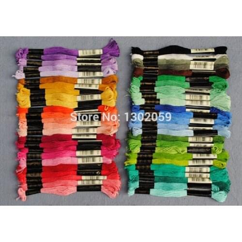 200 Pieces Different Colors Embroidery Thread Cross Stitch Thread Floss Free Shipping