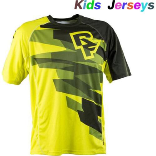 2021 New Kids Short Sleeve Cycling Jersey Offroad Bicycle Jersey MTB Downhill Shirt Boys Breathable Mountain Bike Clothing