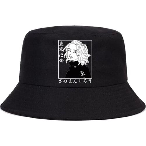 2021Japanese Anime Tokyo Revengers Summer Hat Women Men Panama Bucket hat The Design Flat Visor Harajuku Kawaii Fisherman Hat