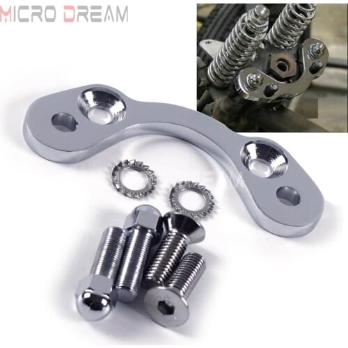 Motorcycle Spring Fork Adapter Tree Handlebars Top Clamp Universal for Harley Dyna PAUGHCO Springer Fork T-Bar Riser Mount Kit