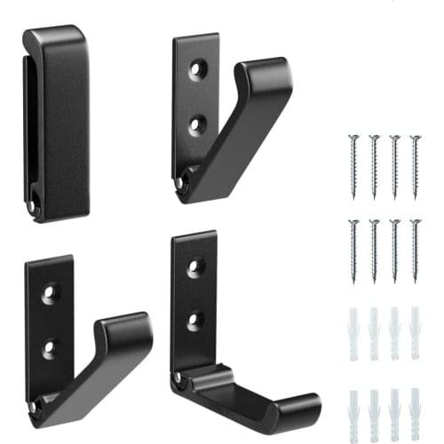 Foldable Wall Mount Hanging Hooks Aluminum Alloy Cloth Hanger Coat Hanger Headphones Holder Headset Wall Hanger Hook- Pack of 4