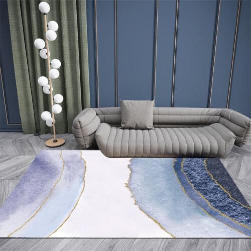 Modern Nordic large living room carpet 3D printing rose gold abstract colorful bedroom kitchen carpet custom home decoration
