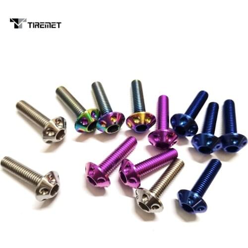 Titanium alloy umbrella Button head motorcycle Plate Bolts Screw m6 x 12/15/18/20 /24mm Tiremet