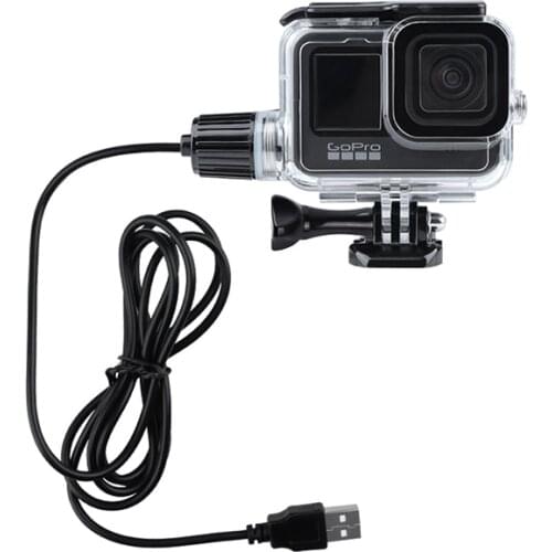 Charging Waterproof Case Car charger Diving Shell Underwater Protective Housing For Gopro Hero 9 Black Action Camera Accessories