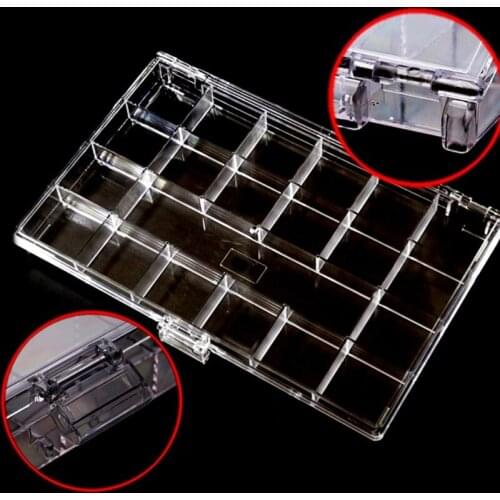 27RC 21 Grids Glass Nail Art Decorations Multi Shapes with Dual-ended Dotting Pen Tweezers Set DIY Nails Manicure Tool