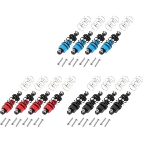 4x RC Car Shock Absorber Damper Adjustable Tension Coil Spring for TT01 TT02 1/10 Scale RC On-Road Car Accessory