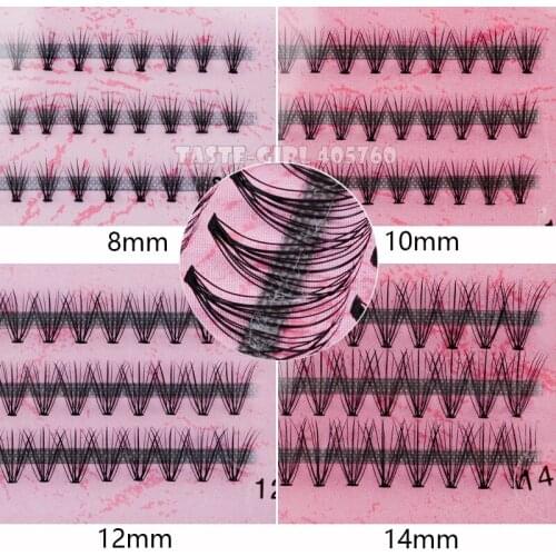57 knots 12 hairs Black 8/10/12/14mm MINK Eyelash Extension Artificial Eyelash Fake False Eye Lash Eyelashes