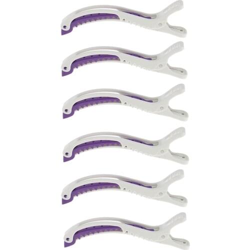 6PCS Profional Hair Clips Hairdring Cutting Salon Barber Hair Styling Tool