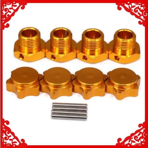 M17 17mm Aluminum Wheel Hex Hubs Adapter Nut Pin Anti-Dust Cover For 1/8 RC Car HPI HSP Traxxas Losi Axial Kyosho Tamiya Redcat