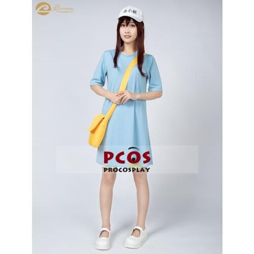 Janpness Anime Cells At Work Platelet Blue Sexy Cute Lovely Outfit Cosplay Costume Halloween BF New Year Xmas Easter mp004169